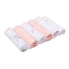 Pano De Boca Papi Em Soft Estampas Femininas Sortidas 6 Peças