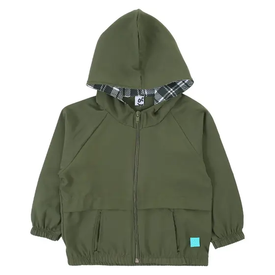 Jaqueta Infantil Kookabu Corta Vento Lisa Com Capuz
