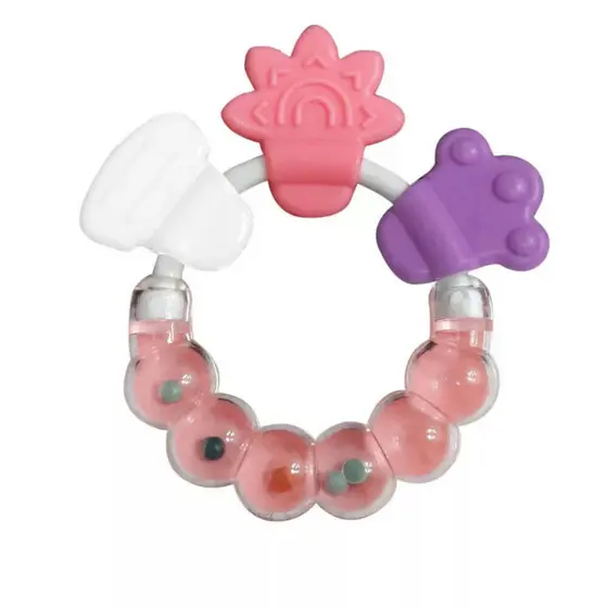 Mordedor Silicone Pais & Filhos Fundo Do Mar Rosa