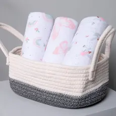 Kit Cueiro Bebê Papi Swaddle Estampa Fadas 3 Peças 100cm x 80cm