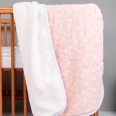 Cobertor Bebê Papi Forro Soft Estampa Flores Margaridas 110cm x 85cm
