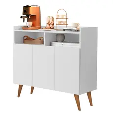 Buffet Aparador Balcão Sala Jantar Estar Wind Retro 3 Portas