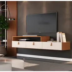 Rack Suspenso Lion Pequeno Painel Parede Quarto Estante Tv Home Sala Estar Decorativo