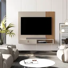 Painel Lion para Sala Estar Quarto para TV até 50 polegadas Painel com Nicho com 1 Porta