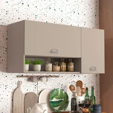 Armário Aéreo para Cozinha Star 2 Portas Armário Suspenso Lavanderia Banheiro