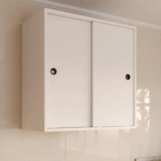 Armario para Cozinha Aereo Filo 2 Portas de Correr Trilhos