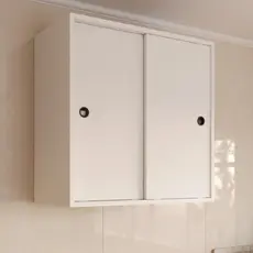 Armario para Cozinha Aereo Filo 2 Portas de Correr Trilhos