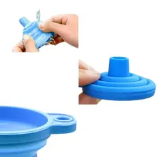 Funil de Silicone Dobrável Retrátil de Líquidos Utensílio de Cozinha