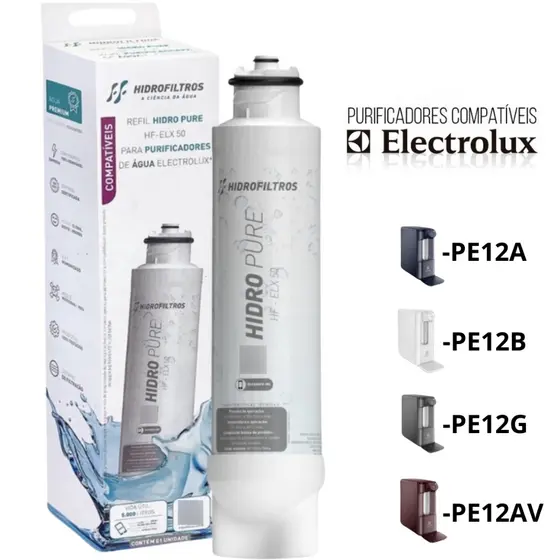 1 ou 2 Refil Vela Compatível para Purificadores Electrolux Acqua Pure PE12A-PE12B-PE12G-PE12AV