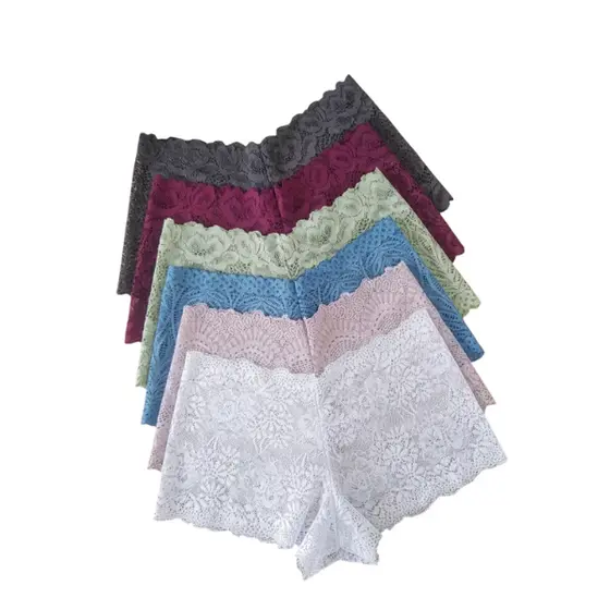 Kit Calcinha Calesson de Renda Shortinho Feminino em Renda Premium