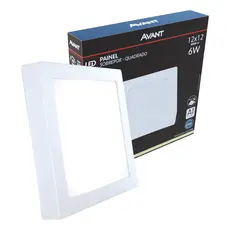 Painel Plafon Led Alu 6w 4000k Sob. Quadrado 110v/220v 12cm Avant