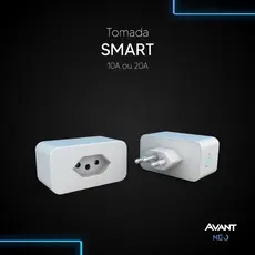 Tomada Inteligente Smart Wi-fi 20a 110v/220v Bivolt Branco Avant Neo