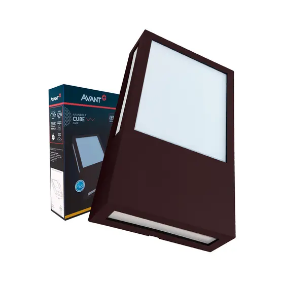 Arandela Led Externa Cube 12w 3000K Cafe Avant