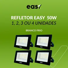 Refletores Led Microled 50W 6500k 110v/220v Bivolt Ip66 1, 2, 3 ou 4 Unidades Easy