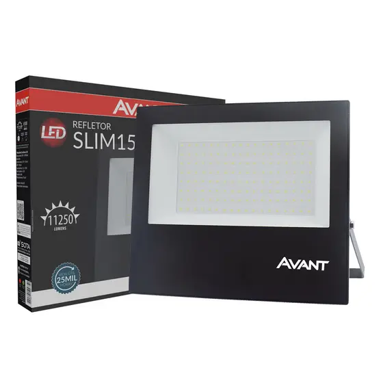 Refletor Led Slim 150w 11250lm 6500k Bivolt Ip65 Avant