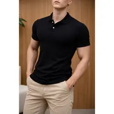 Camisa Polo Básica Caimento Slim Feita em Piquet