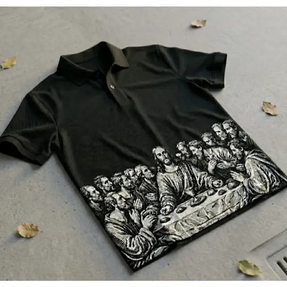 Camisa Polo Unissex holy supper em algodão