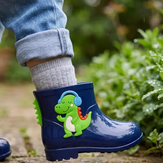 Galocha Infantil Menino Dino Coturno Botinha Bota Escolar Antiderrapante