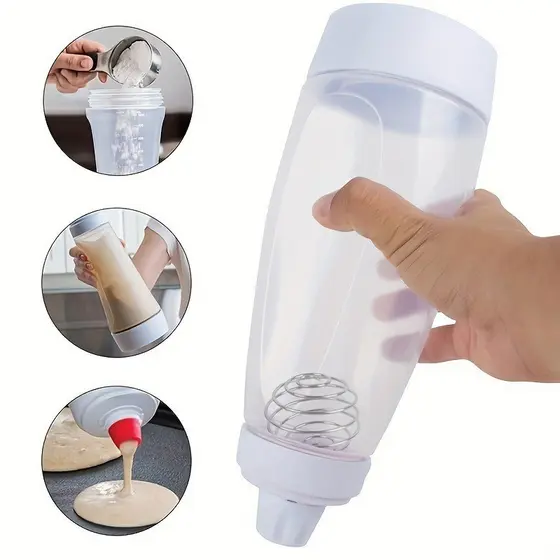 Garrafa Misturadora Manual Whiskware Com BlenderBall Para Massa de Panquecas, Bolos e Waffles