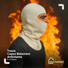 Kit 5 Touca Balaclava Antichama Hércules HJ66000 Proteção Térmica 250°C EPI Soldador Industrial Capuz