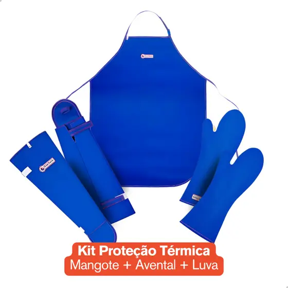 Kit Mangote 280°C + Avental Térmico Benetherm CA 37911 + Luva Térmica 2 Dedos EPI Cozinha Industrial