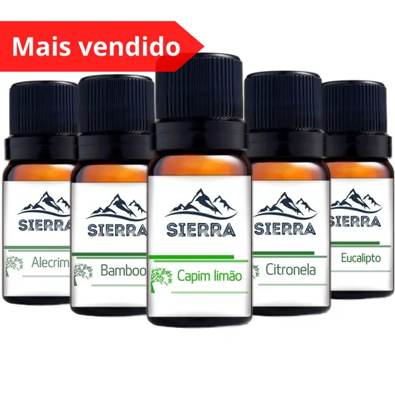 5 Essências Para Difusor Aromatizador e Umidificador Alecrim Bamboo Capim Limão Citronela Eucalipto