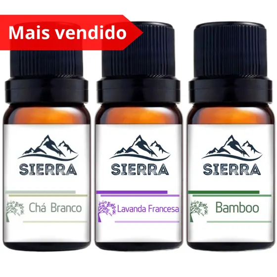 3 Essências para Aromatizador Difusor Umidificador Hidrossolúvel 10ml Aromaterapia Óleo Essencial