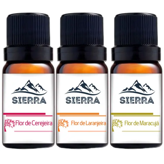 3 Essências Flor de Cerejeira Flor de Laranjeira Flor Maracujá Difusor Umidificador Óleo Essencial