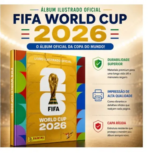 Álbum da Copa Capa Dura Dourado – Edição Especial para Colecionadores