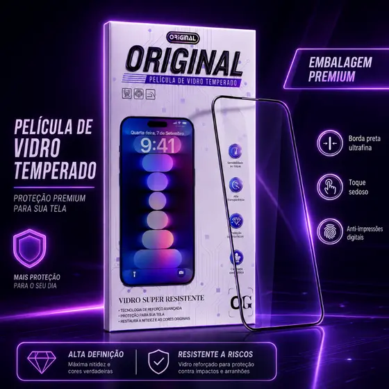 Película de Vidro Temperado Anti-impressão para iPhone XR 11 12 13 14 15 16 17 Air Pro Max