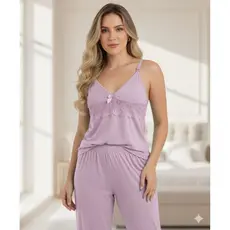 PIJAMA BABYDOOL AMAMENTAÇÃO RENDA CAMISETA ALÇA REFORÇADA COM CLICK E CALÇA MATERNIDADE