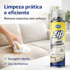 Espuma Limpa Estofados a Seco ZIP 300ml Sofá Tapete Banco Colchão Carpete Carro