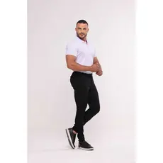 Camiseta gola polo branca de alto padrão 8000