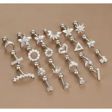 Kit 3/5/6 Uniddes Pinos de osso de orelha de aço inoxidável/pinos de orelha pequenos