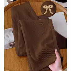 Calça Pantalona Feminino Tecido texturado Calça Feminino Cintura Alta Pantalona Elegante