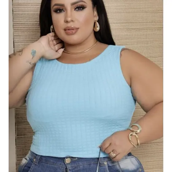 Blusa  Feminino |Estilosa Plus Size Bubble 46 ao 50
