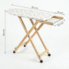 Mesa Tabua de Passar Roupas de Madeira com Regulagem Altura e porta Ferro