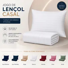 Jogo de Lençol Casal com Elástico + 2 Fronhas 400 Fios Toque Macio Premium Super Oferta Envio Rápido