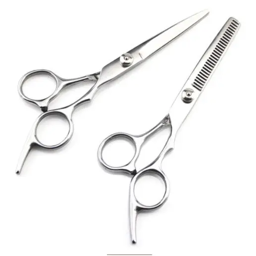 Tesoura para cortar cabelo fio a laser e desbastadora para barbeador e cabelereiro - salão