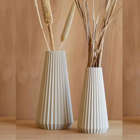 Vaso Cone Decorativo Sofisticado Moderno Design Cônico Minimalista Versátil Elegante Resistente