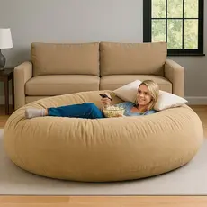 Puff Premium Gigante Material Refinado Suede Diversas Cores 140x25 Medida sem Enchimento