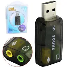 Placa De Som Usb 5.1 Canais Notebook Pc 3d Adaptador Audio