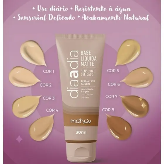 BASE LIQUIDA MATTE DIA A DIA MAHAV (MAKE)