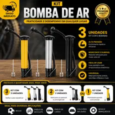 Bomba De Ar 3/2/1 Para Bicicleta Bomba de Encher Pneu Bike Bola Moto Inflaveis Patinete