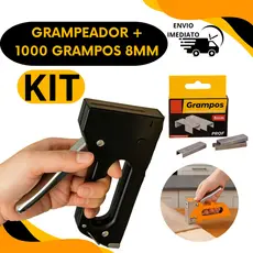 Grampeador Tapeceiro Profissional Manual Alta Pressão 1000 Grampos 8MM