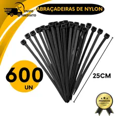 Abraçadeira de Nylon Preta Kit Enforca Gato Várias Tamanhos Riq Utilidades