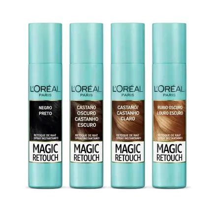 Spray Retoque de Raiz Instantâneo Magic Retouch, L'Oréal Paris, Castanho Escuro, Instantâneo Magic