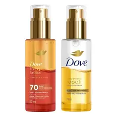 Kit Sérum Bifásico Dove UV Repair & Glow Ferúlico 110ml + Óleo Dove Bond Intense Repair 110ml
