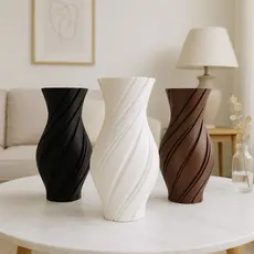 Vaso Decorativo Espiral 3 Tamanhos e Cores | Elegante, Moderno e Durável Ideal para Sala, Escritório, Nicho ou Presente