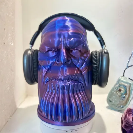 Cabeça Decorativa Thanos Genérica Suporte 3D Headset Fone De Ouvido
